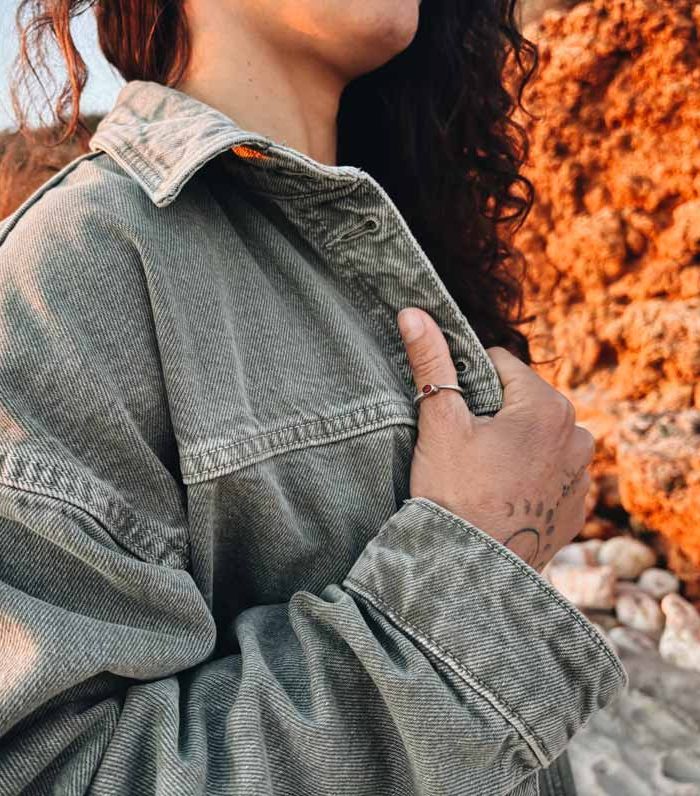 Anillo güah microplastico rojo