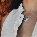 Labradorite Triangle Necklace