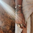Pulsera cola de ballena baño en plata modelo Alisha