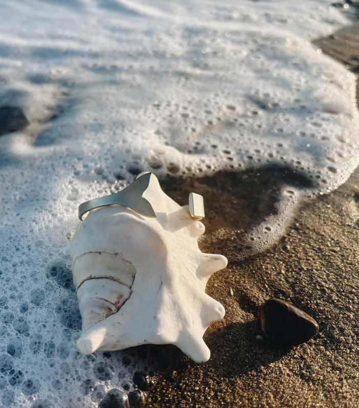 Whale Tail Bracelet with cocktail spoon details