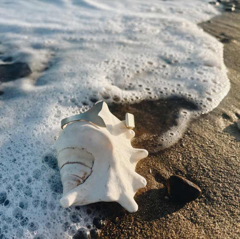 Whale Tail Bracelet with cocktail spoon details